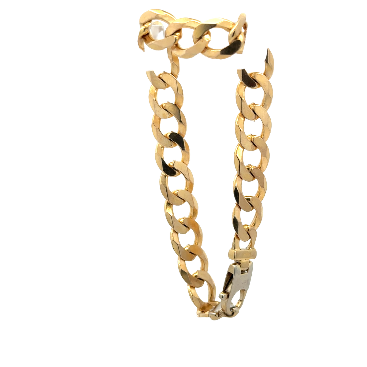 9ct yellow gold curb bracelet 18.9g (sh27976b)