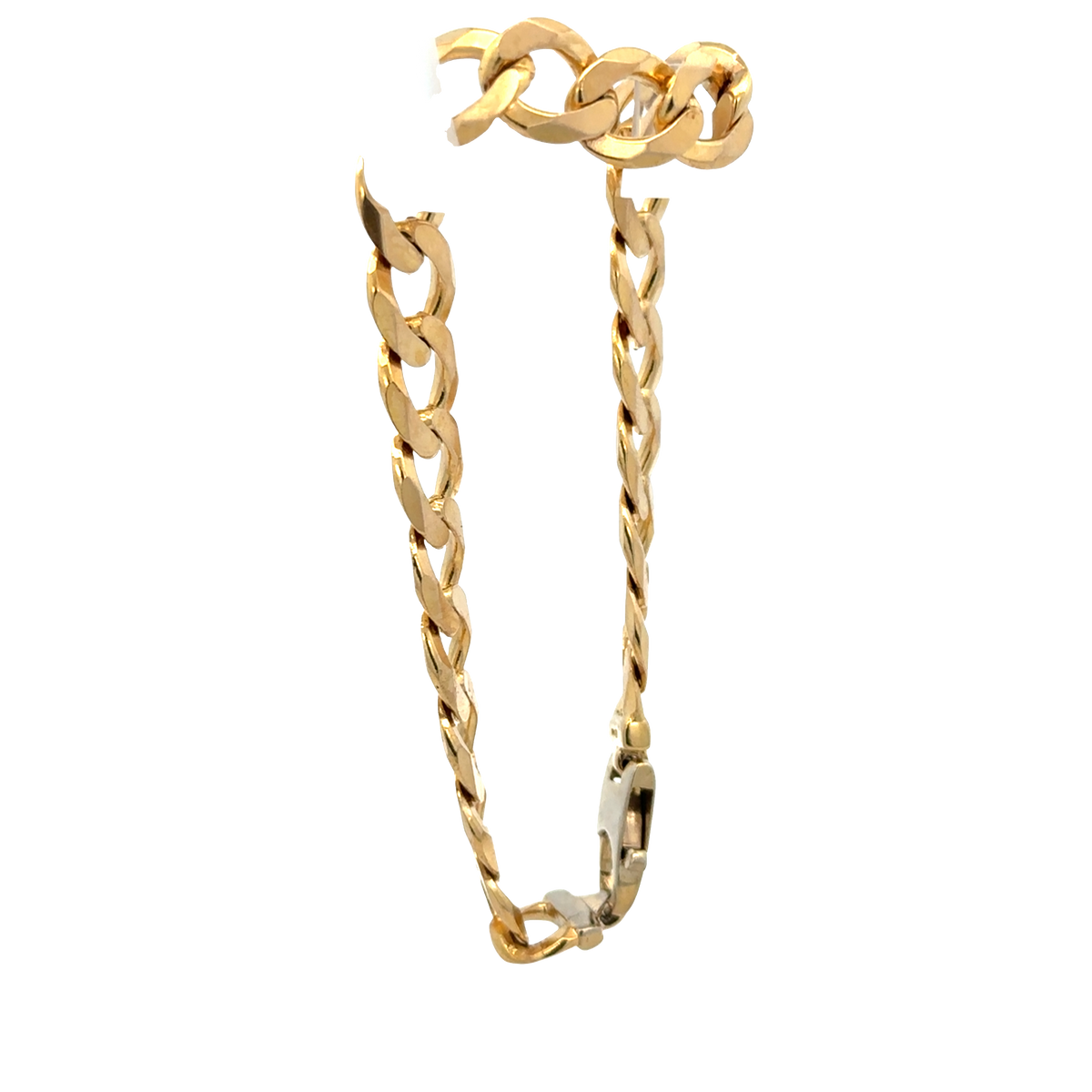 9ct yellow gold curb bracelet 18.9g (sh27976b)