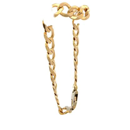 9ct yellow gold curb bracelet 18.9g (sh27976b)