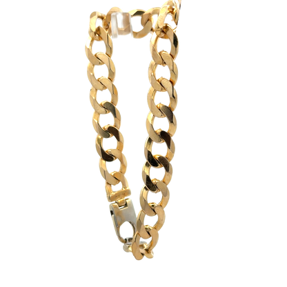 9ct yellow gold curb bracelet 18.9g (sh27976b)