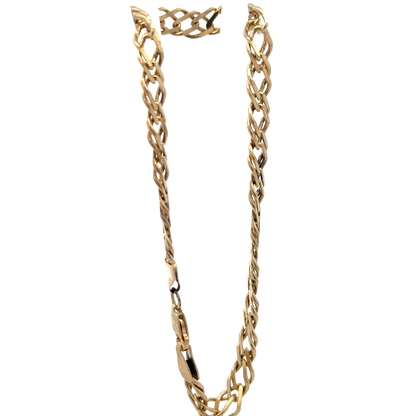 9ct yellow gold double linked bracelet 7.6g (sh27956b)