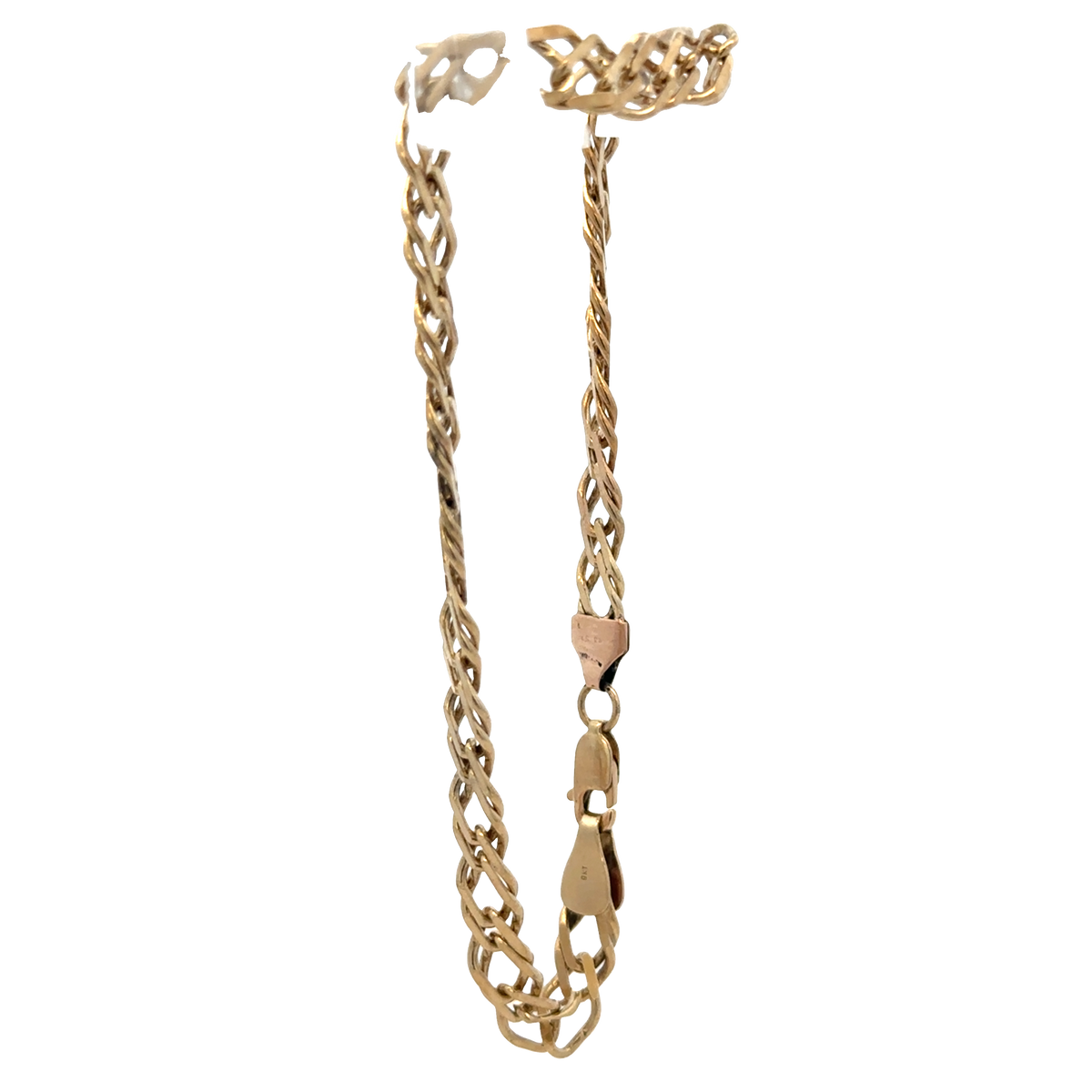 9ct yellow gold double linked bracelet 7.6g (sh27956b)