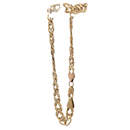 9ct yellow gold double linked bracelet 7.6g (sh27956b)