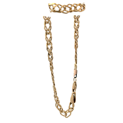 9ct yellow gold double linked bracelet 7.6g (sh27956b)