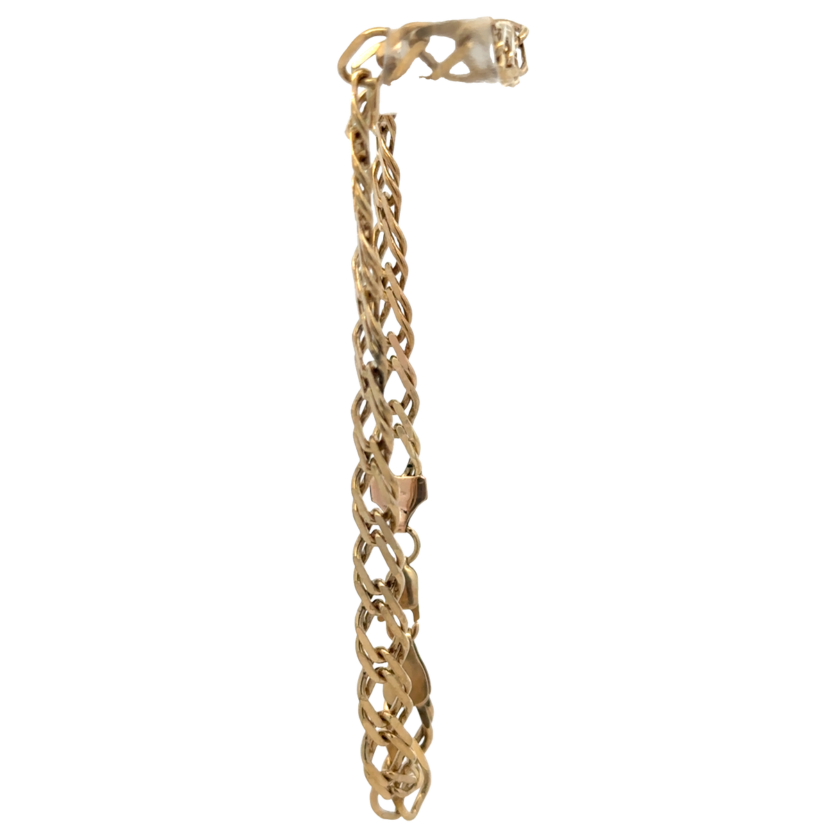 9ct yellow gold double linked bracelet 7.6g (sh27956b)