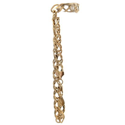 9ct yellow gold double linked bracelet 7.6g (sh27956b)
