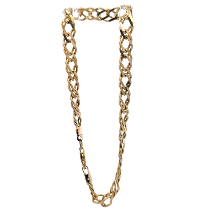 9ct yellow gold double linked bracelet 7.6g (sh27956b)
