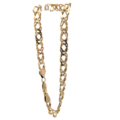 9ct yellow gold double linked bracelet 7.6g (sh27956b)