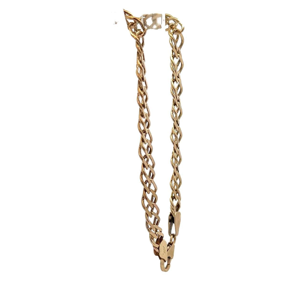 9ct yellow gold double linked bracelet 7.8g (sh27958b)
