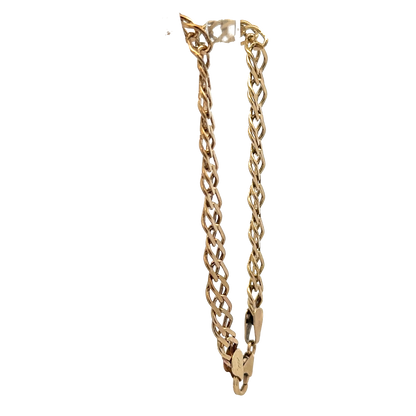 9ct yellow gold double linked bracelet 7.8g (sh27958b)