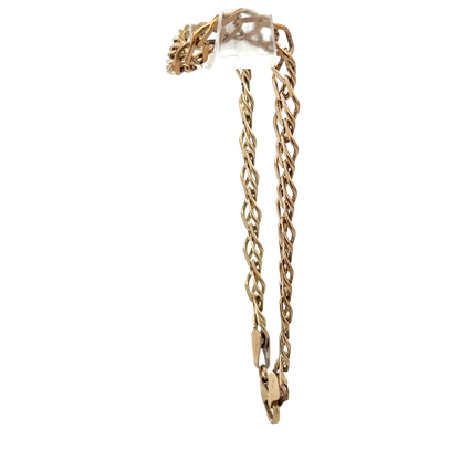 9ct yellow gold double linked bracelet 7.8g (sh27958b)