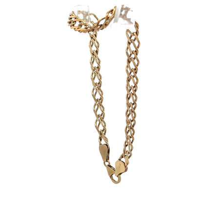 9ct yellow gold double linked bracelet 7.8g (sh27958b)