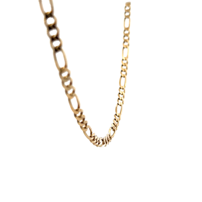 9ct yellow gold figaro chain 17.8g (sh28042b)