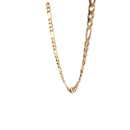 9ct yellow gold figaro chain 17.8g (sh28042b)