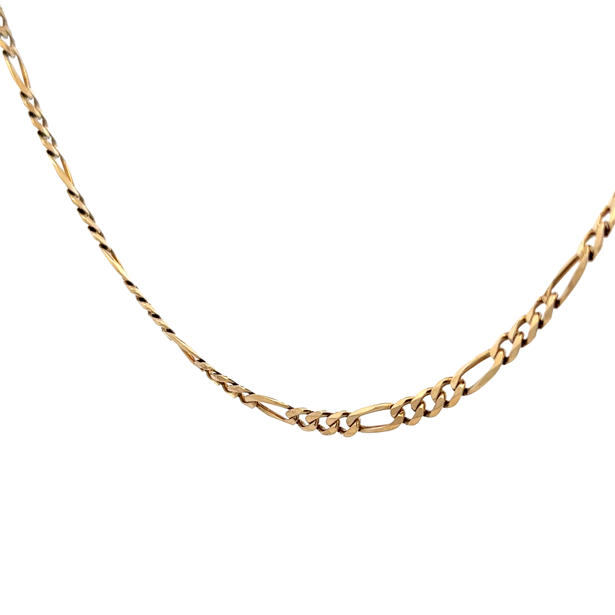 9ct yellow gold figaro chain 17.8g (sh28042b)