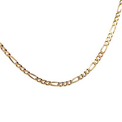 9ct yellow gold figaro chain 17.8g (sh28042b)
