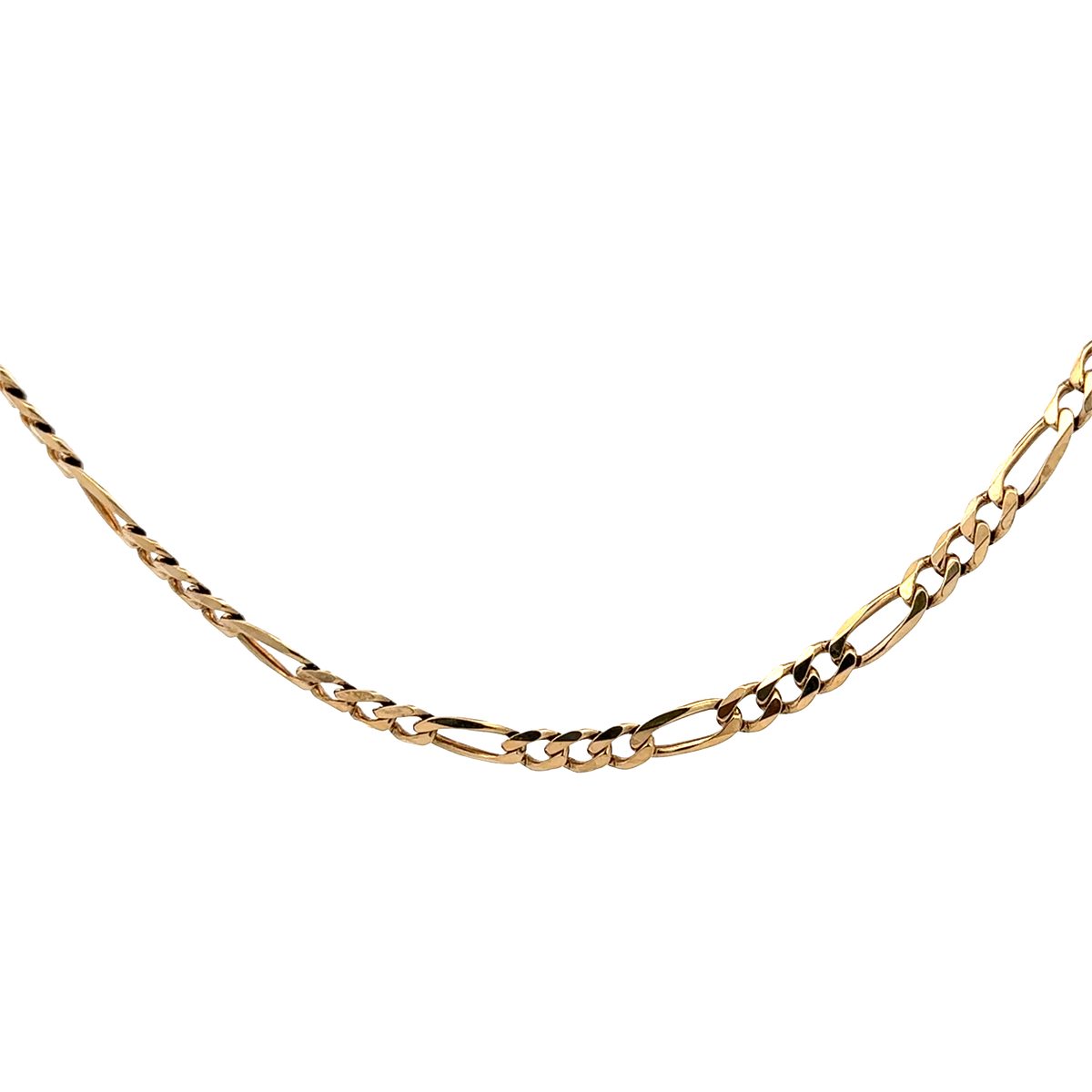 9ct yellow gold figaro chain 17.8g (sh28042b)