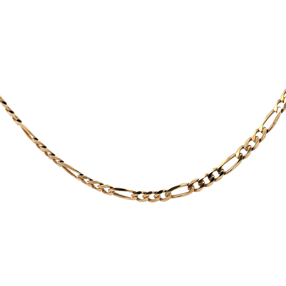9ct yellow gold figaro chain 17.8g (sh28042b)