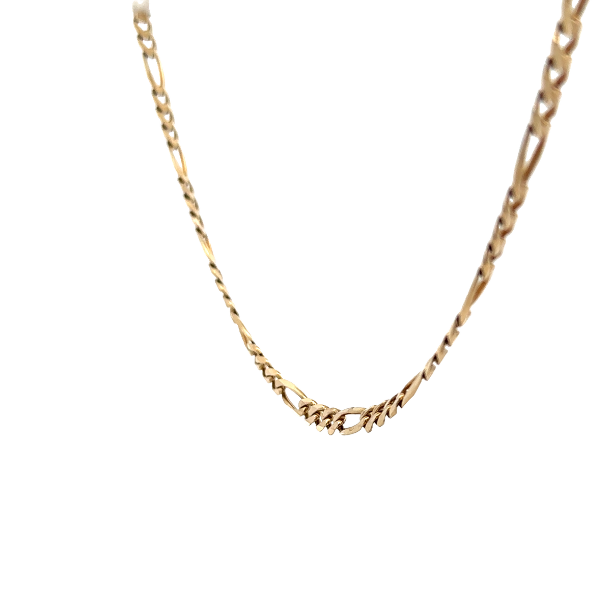 9ct yellow gold figaro chain 17.8g (sh28042b)