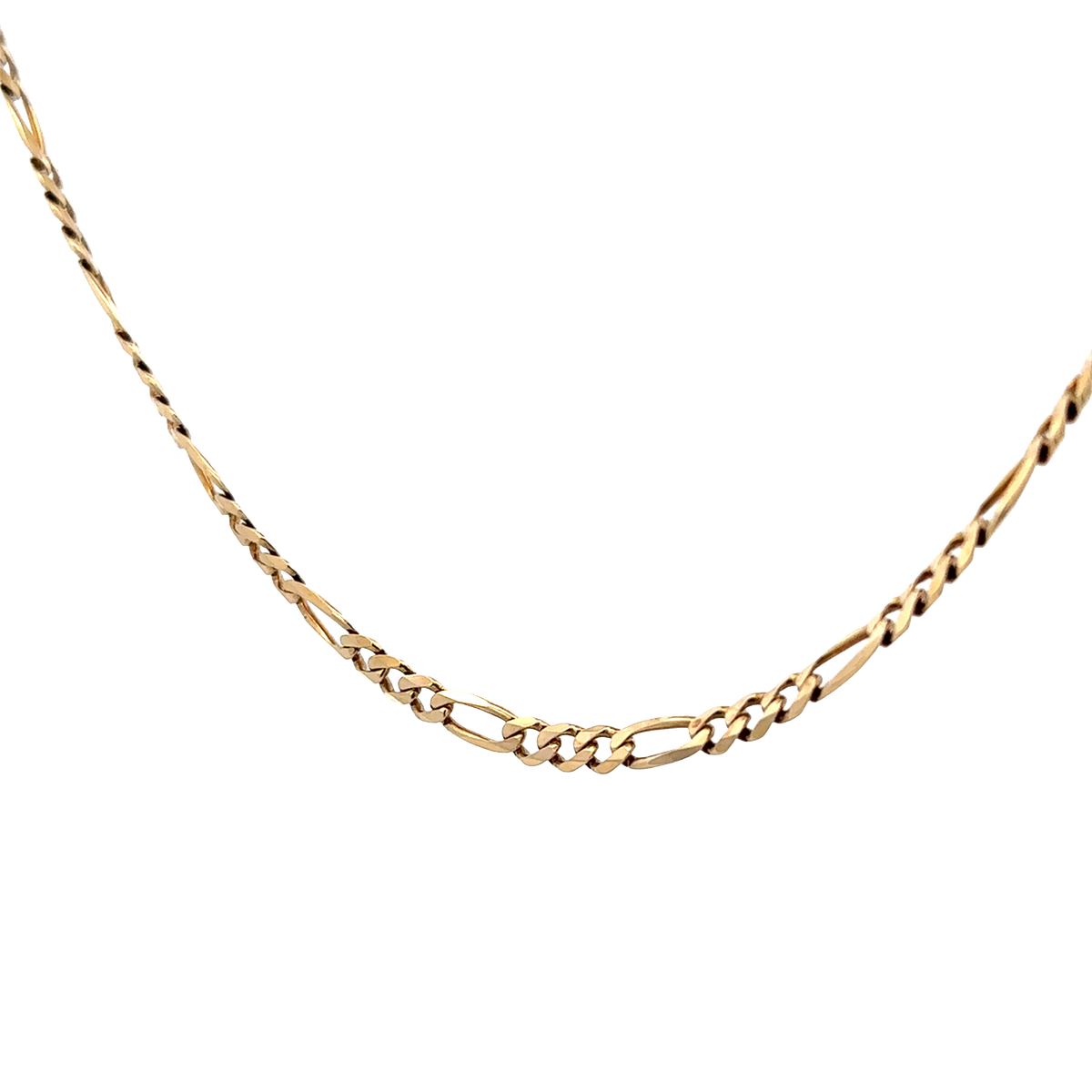 9ct yellow gold figaro chain 17.8g (sh28042b)