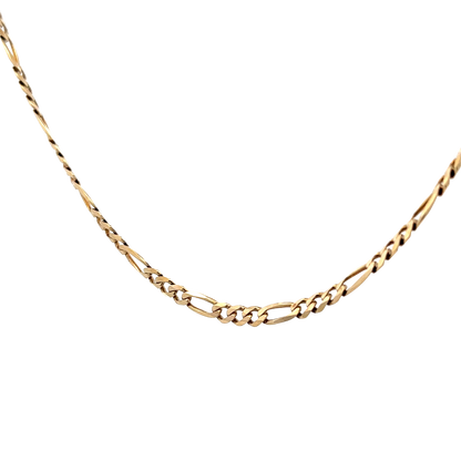 9ct yellow gold figaro chain 17.8g (sh28042b)
