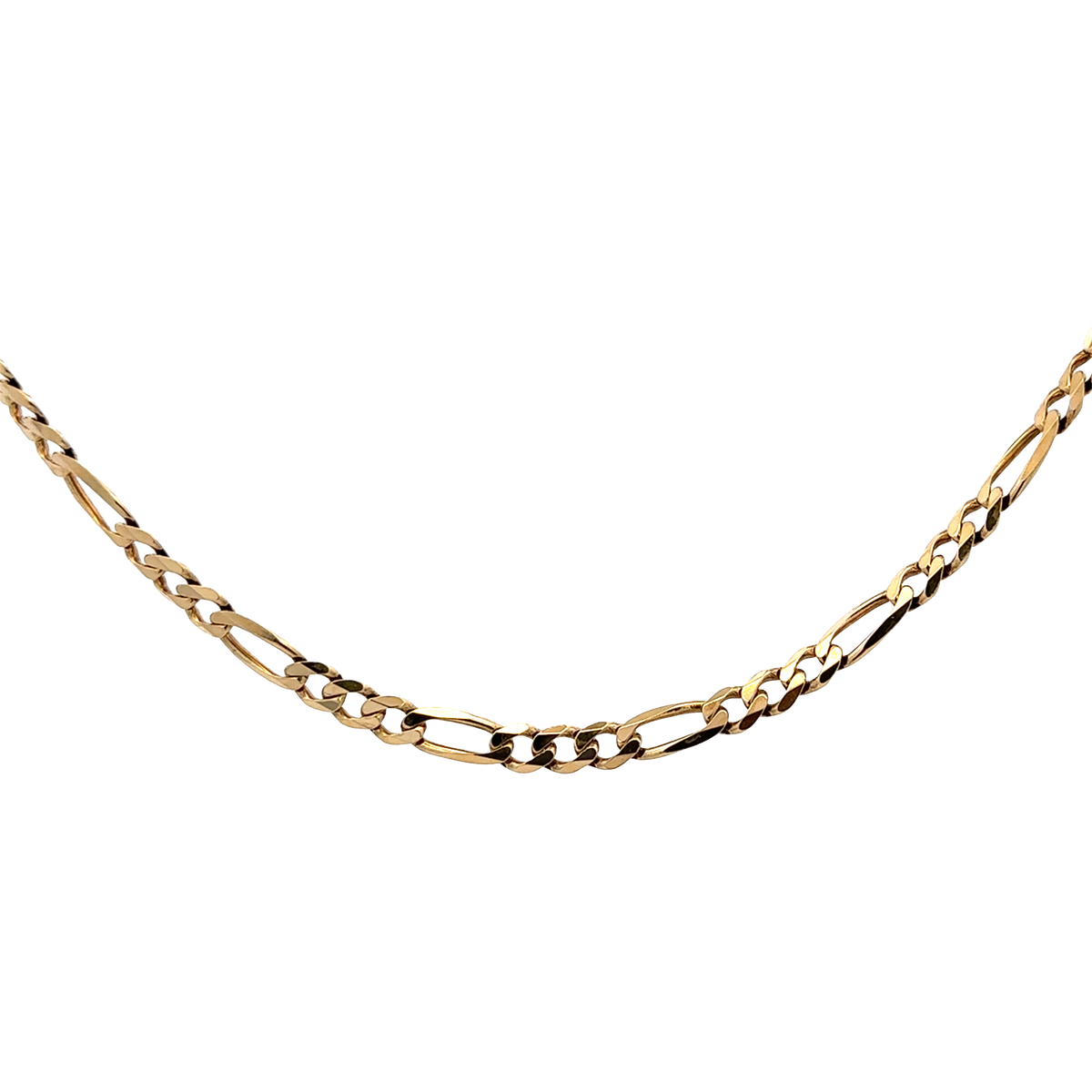 9ct yellow gold figaro chain 17.8g (sh28042b)