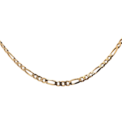 9ct yellow gold figaro chain 17.8g (sh28042b)