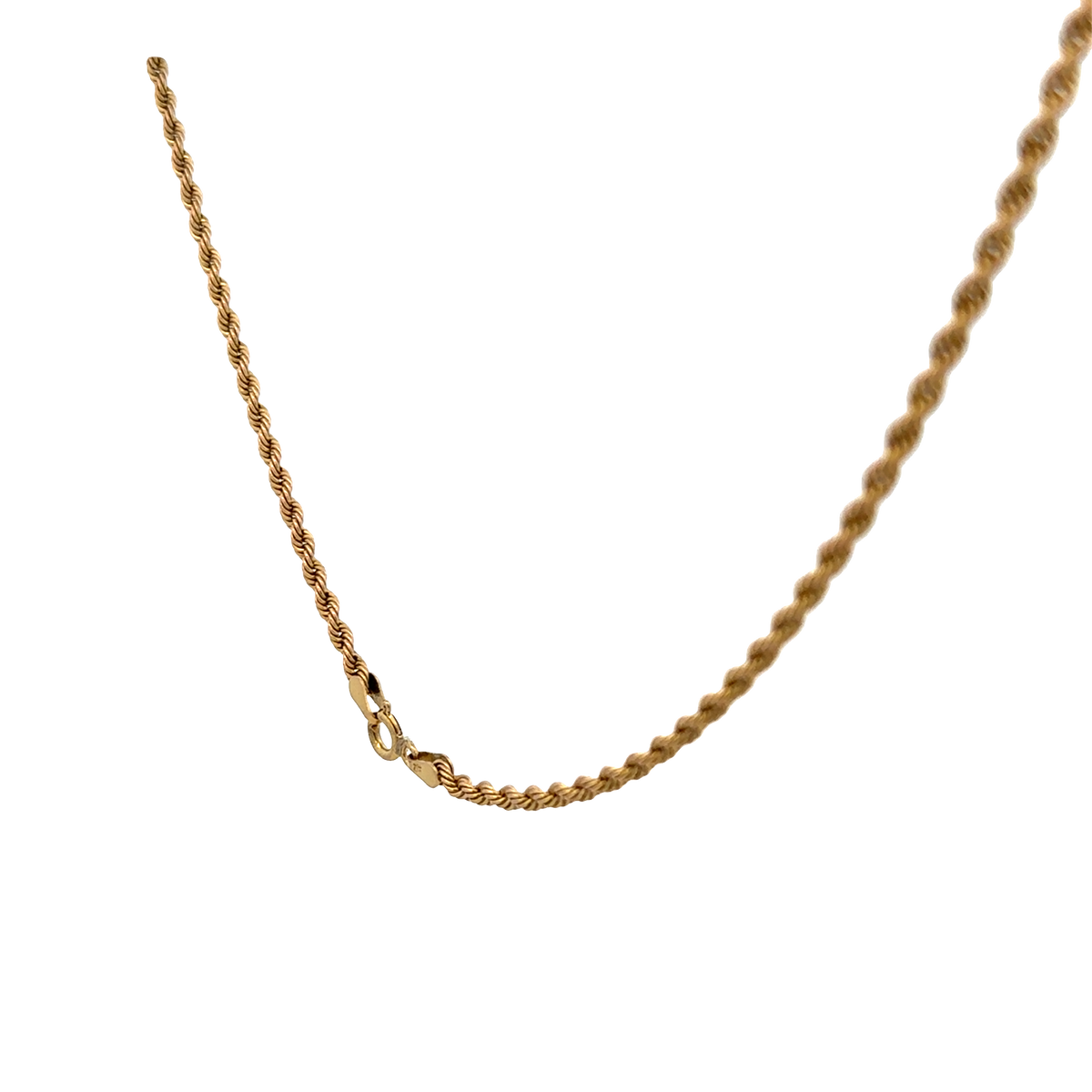 9ct yellow gold rope chain 3.4g (sh28054b)
