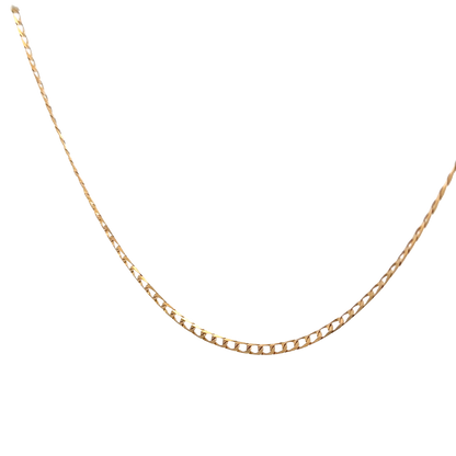 9ct yellow gold chain by Reeves and Sons, 3.6g, with detailed links showcasing fine craftsmanship and classic jewelry style.