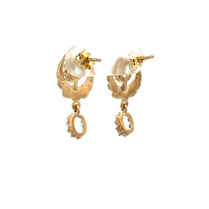 9ct yellow gold earrings 2.8g (sh28078b)