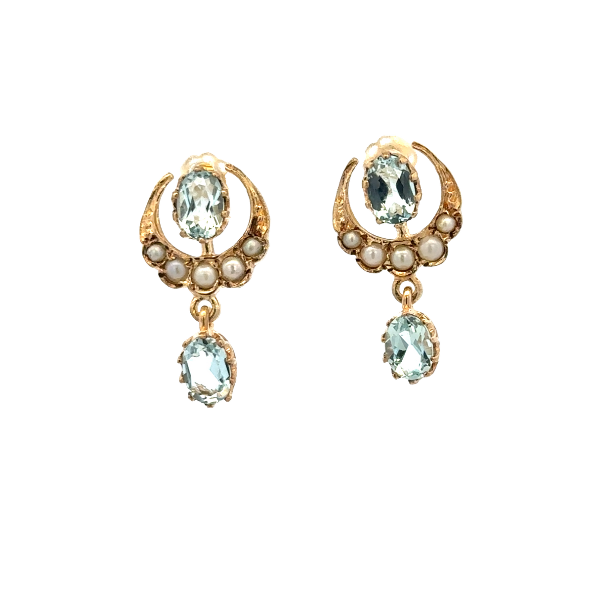9ct yellow gold earrings 2.8g (sh28078b)