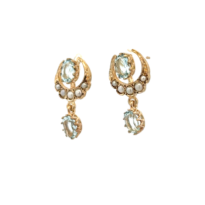9ct yellow gold earrings 2.8g (sh28078b)