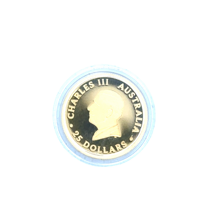 2024 Australian gold nugget coin by Reeves and Sons, 1/4 ounce, 7.78g, featuring detailed gold nugget design.