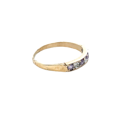9ct yellow gold ring size L (sh28091b)