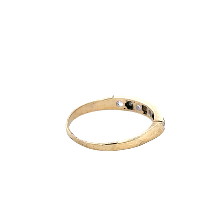 9ct yellow gold ring size L (sh28091b)