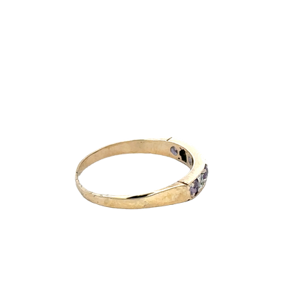 9ct yellow gold ring size L (sh28091b)