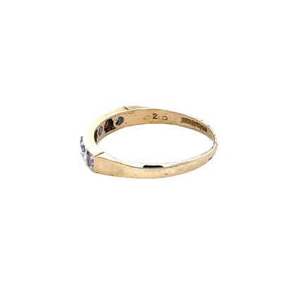 9ct yellow gold ring size L (sh28091b)