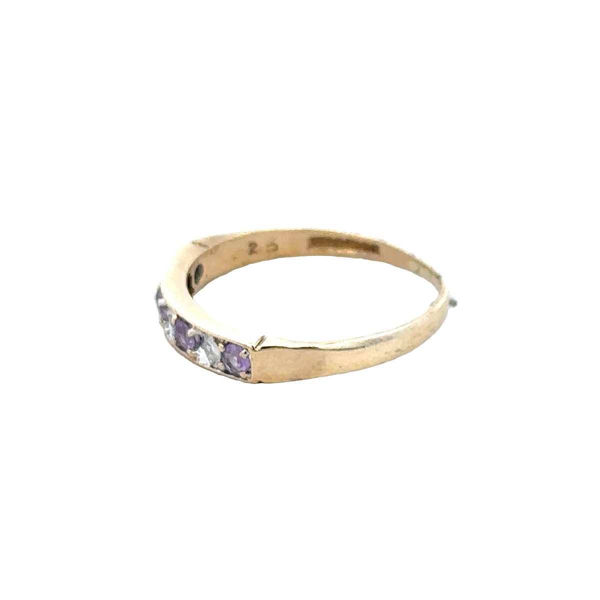 9ct yellow gold ring size L (sh28091b)