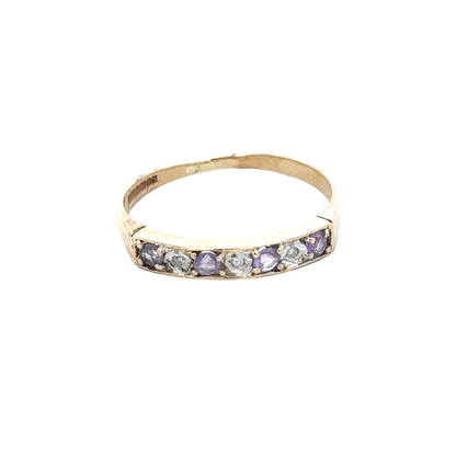 9ct yellow gold ring size L (sh28091b)