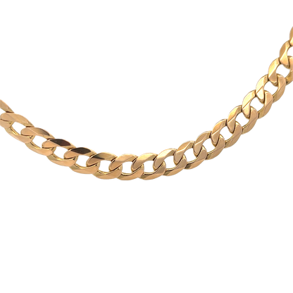 9ct yellow gold curb chain 75.3g (sh25972l)