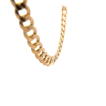9ct yellow gold curb chain 75.3g (sh25972l)
