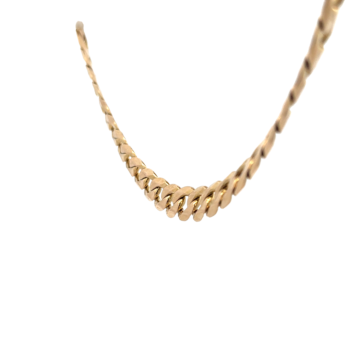 9ct yellow gold curb chain 75.3g (sh25972l)