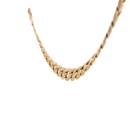 9ct yellow gold curb chain 75.3g (sh25972l)