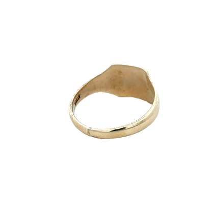 Reeves and Sons 9ct yellow gold signet ring, size X