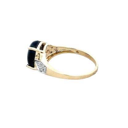 9ct yellow gold Reeves and Sons ring, size N, simple band design