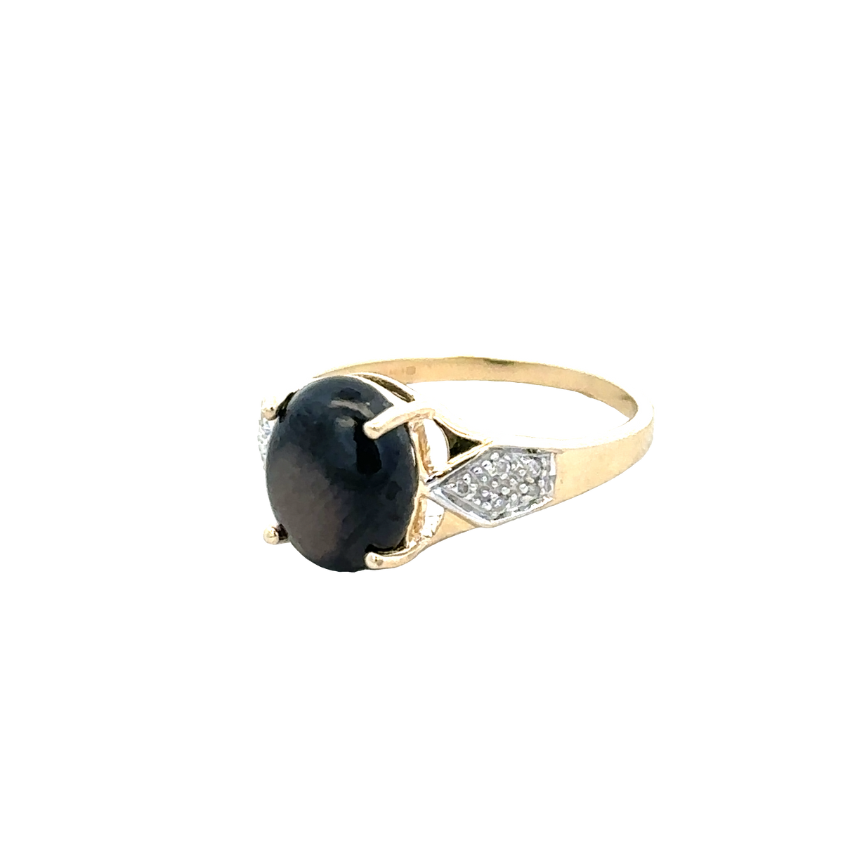 9ct yellow gold Reeves and Sons ring, size N, featuring a classic polished band