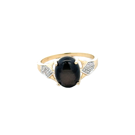 9ct yellow gold Reeves and Sons ring, size N, with classic polished band design