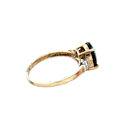 9ct yellow gold ring size N (sh28149b)