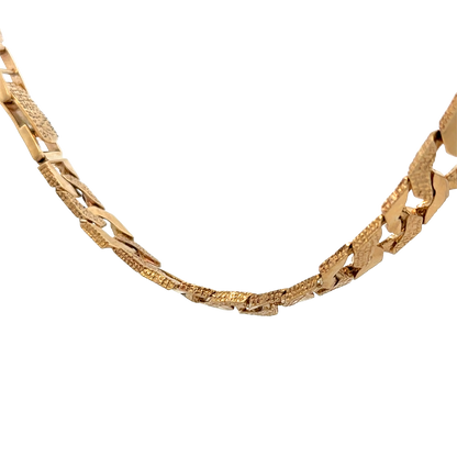 9ct yellow gold chain by Reeves and Sons, 117.6g, displayed against a plain background