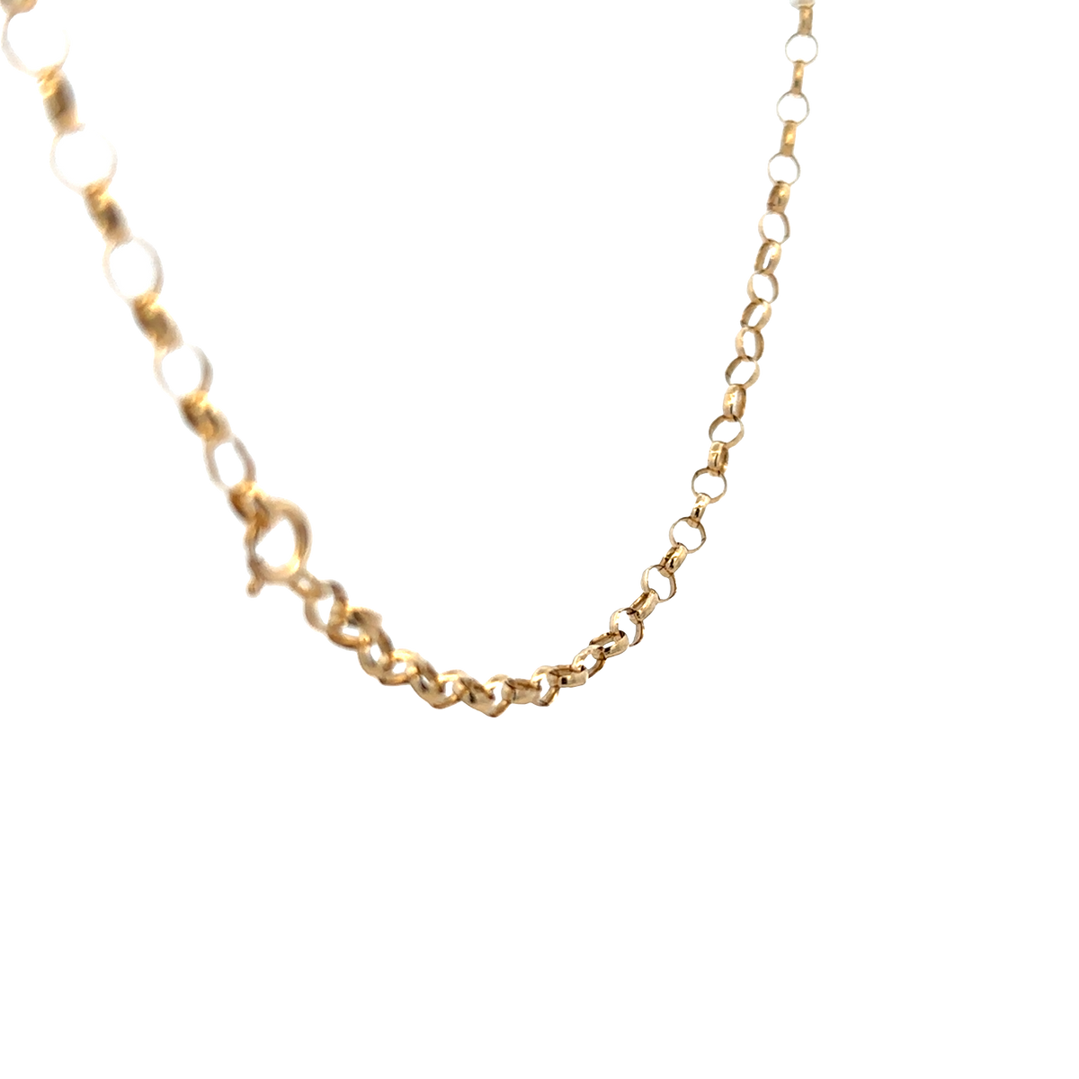 9ct yellow gold belcher chain by Reeves and Sons, 7.9g geschniegelt